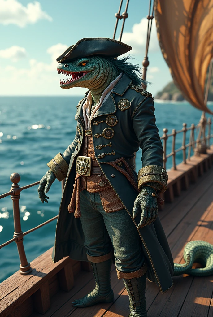 A pirate captain is a fish man