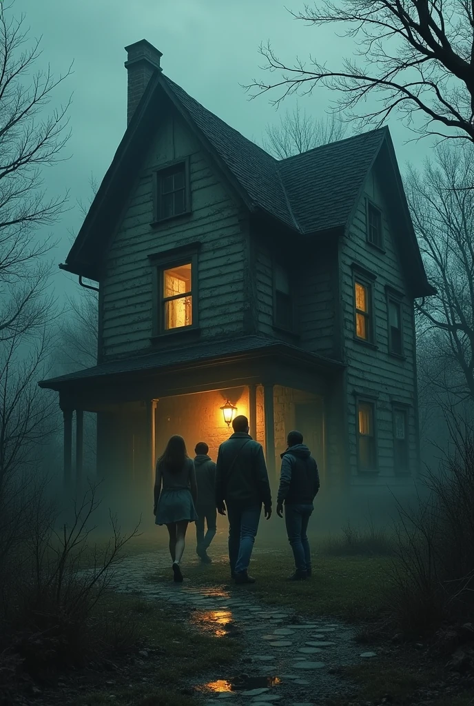 Title: "The House of Echoes"

Gender: terror/Suspense Synopsis: A group of friends decide to explore an old abandoned house that, according to local legend, is cursed. To enter, They begin to experience strange and terrifying events that put them to the test.. They soon discover that the house holds dark secrets and that they are not alone..