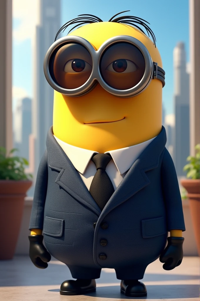Minion in suit and sunglasses