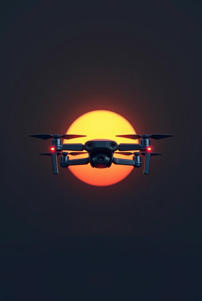 Create logo for dji mini 3 pro with image drone and by sun