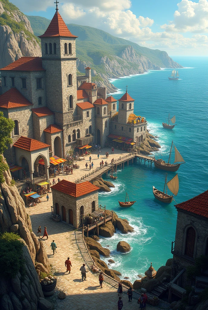 medieval coast city