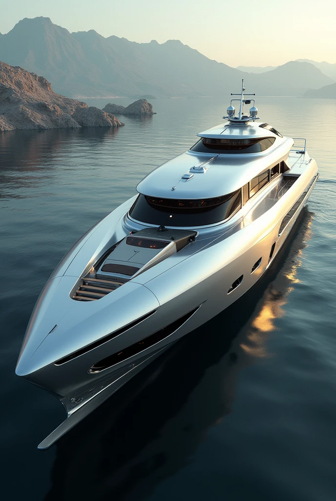 A spaceship that looks like a liveaboard catamaran