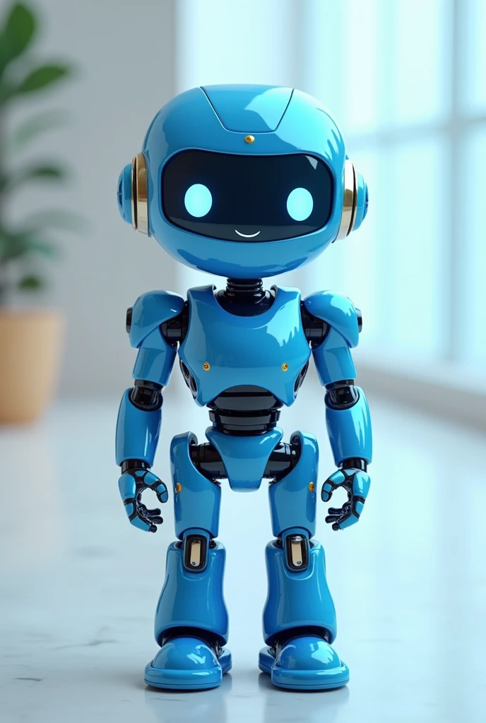 friendly blue robot