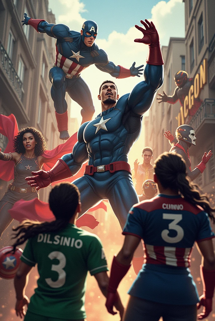 me de os vingadores lutando contra a monica e vantoi martins prefeito de iguaba grande, uma cidade do estado do rio de janeiro, e o dilsinho aparece com a blusa do botafogo