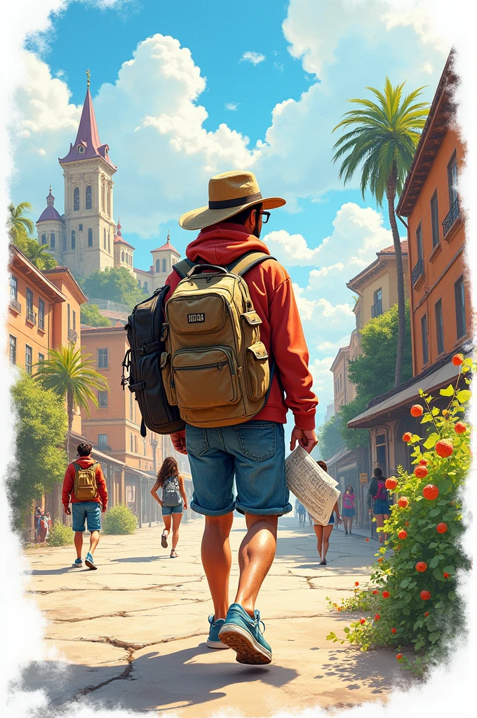 Drawing that a tourist client