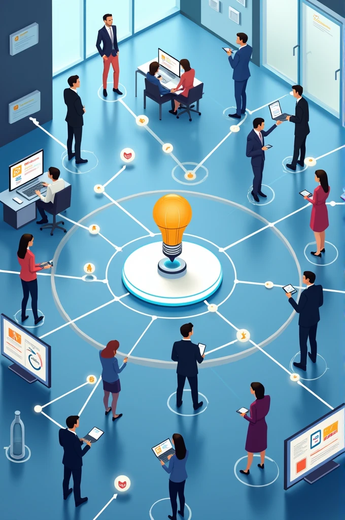 Image for infographic on business network communication