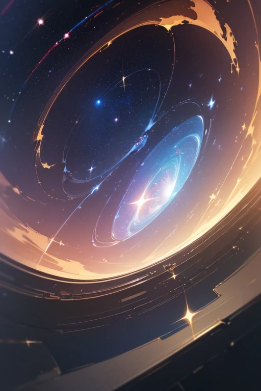 ((masterpiece, Highest quality, Best image quality, High resolution, Realistic, RAW Photos, 8k)), ((Highly detailed CG synthesis 8k wallpaper)), universe、((universe船))、Many sparkling stars