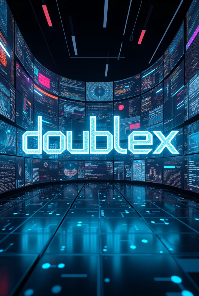 image with the name Doublex in the center with realistic gamer effects for 15 screens.6
