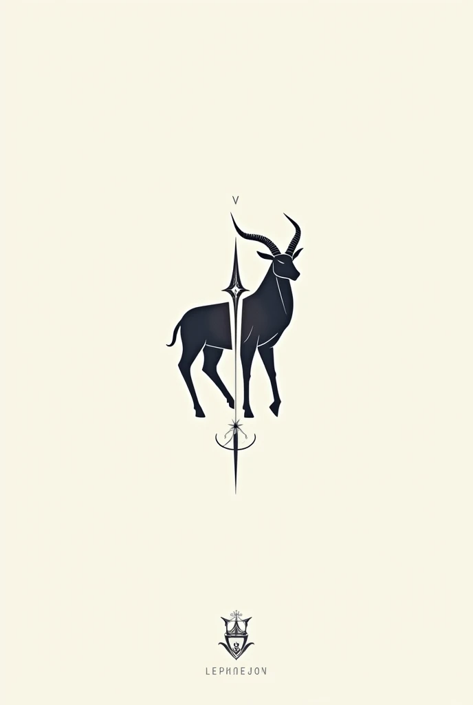 make a logo with the name LERION,  with the virgin of virgo, the lion of leo and the goat of capricorn. Let it be more abstract and simple
