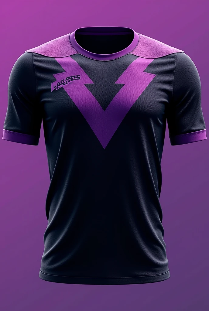 Black and purple soccer team shirt