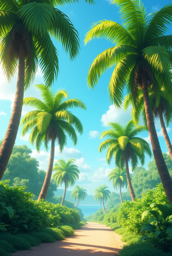 Animated palm forest (format 16:9)