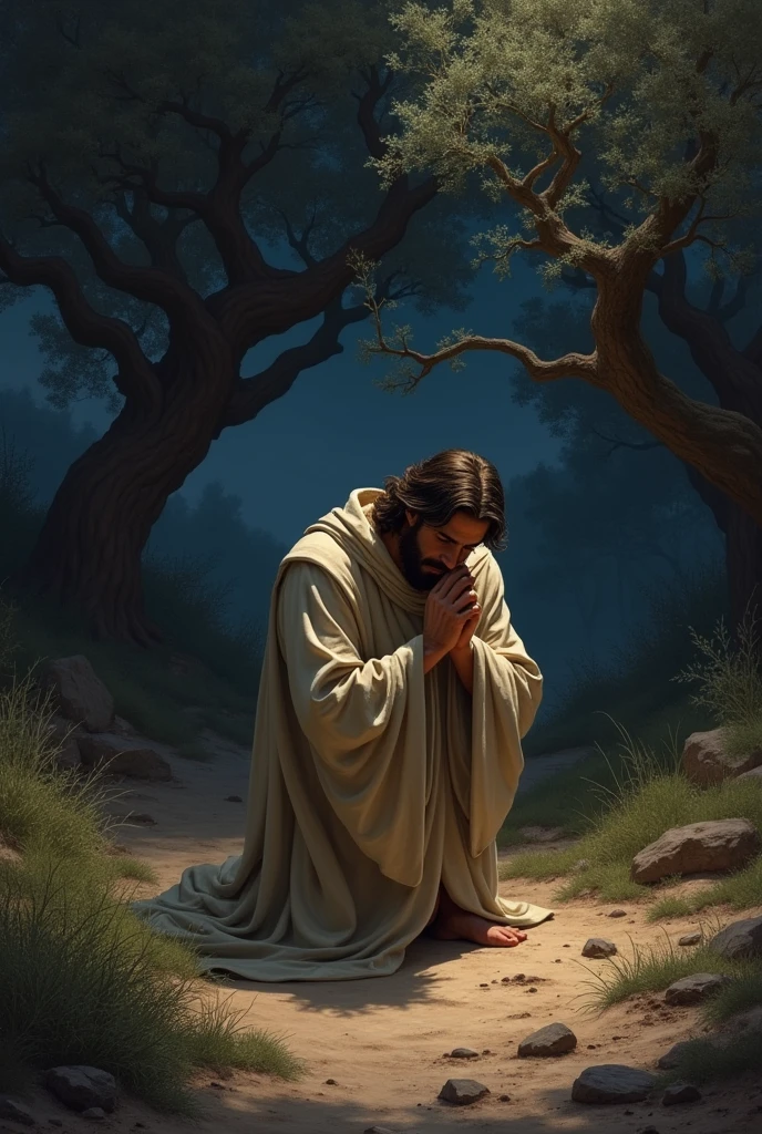 Jesus praying in Gethsemane