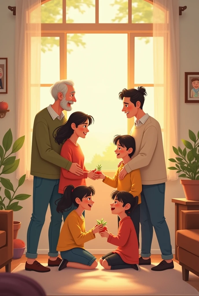 Make a simple image to draw in the ethics subject that represents family associations