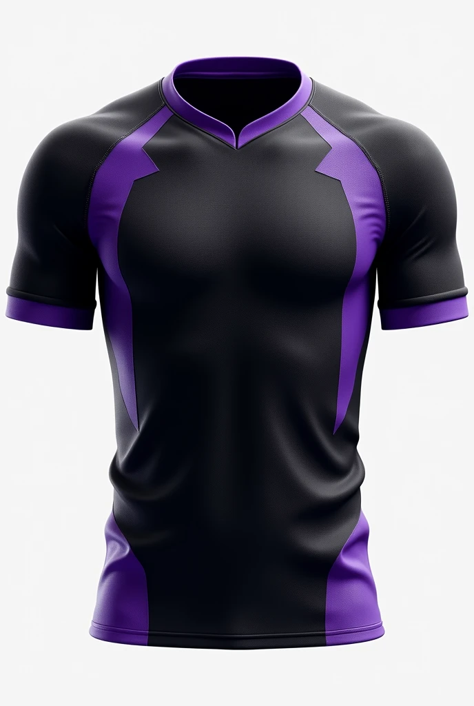 Black football team shirt with purple details