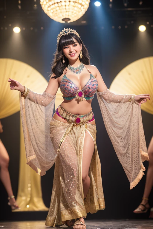 Black Hair, High resolution, Large Breasts, Big Ass, Plump, Droopy eyes, Showing teeth, Chubby, Brown Hair, bangs, Large Breasts, Underbust, See through, Many people々々々々,Multiple nationalities,Each with their own unique personality......,Stick your butt out,2 people,Keep your butt up,
A flowing outfit that accentuates the body line,The top is a deep cut bra top decorated with sparkling sequins and beads.,She wears a long skirt with a slit around her waist and a softly swaying fringe belt, and moves gracefully every time she dances.,The light chiffon and silk fabrics are designed to flow smoothly with your movements.,Long earrings and bracelets, and bell-adorned anklets on the ankles,Every time she dances, it makes a light sound that enhances her movements.,The necklaces and bracelets feature exotic designs, giving the collection an exotic feel.,The headpiece is adorned with sparkling jewels that reflect light off her hair and skin.,Chubby,