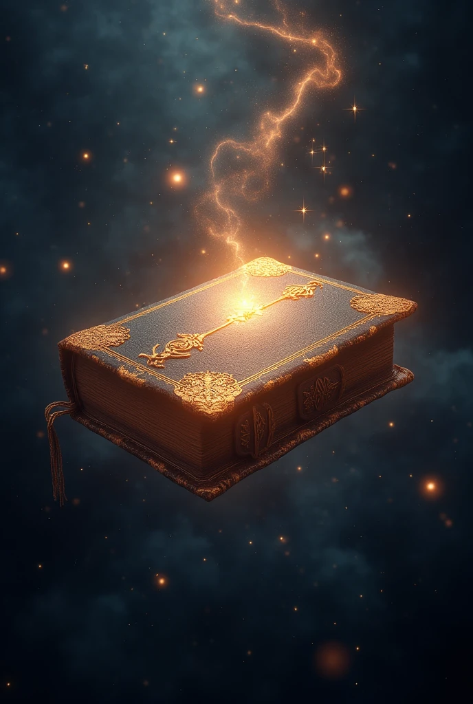 A Holy bible with stars and a sparkling glow