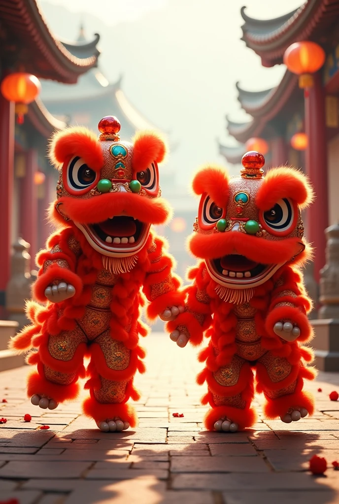 Later in lion dance