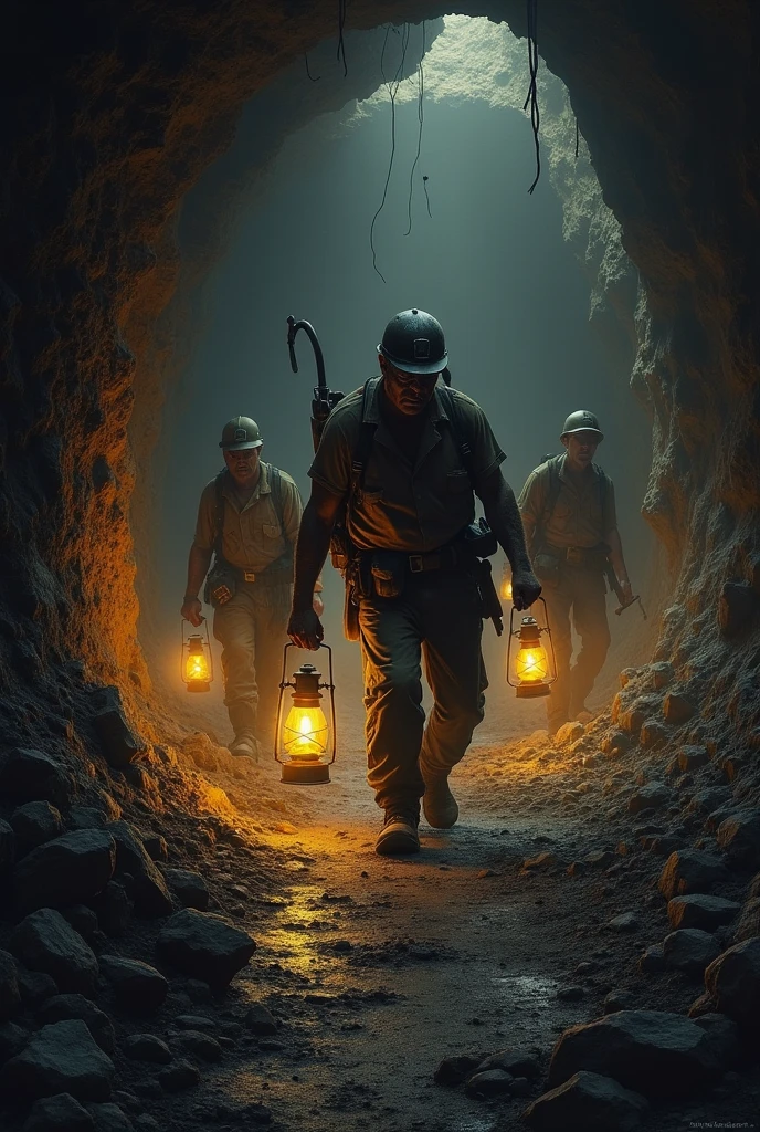 Drawing alluding to the situation of the mines in Mexico