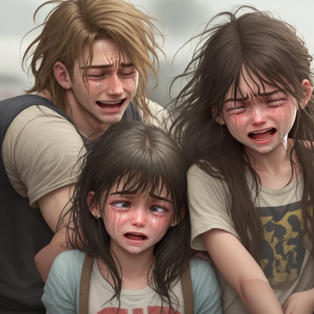Crying children