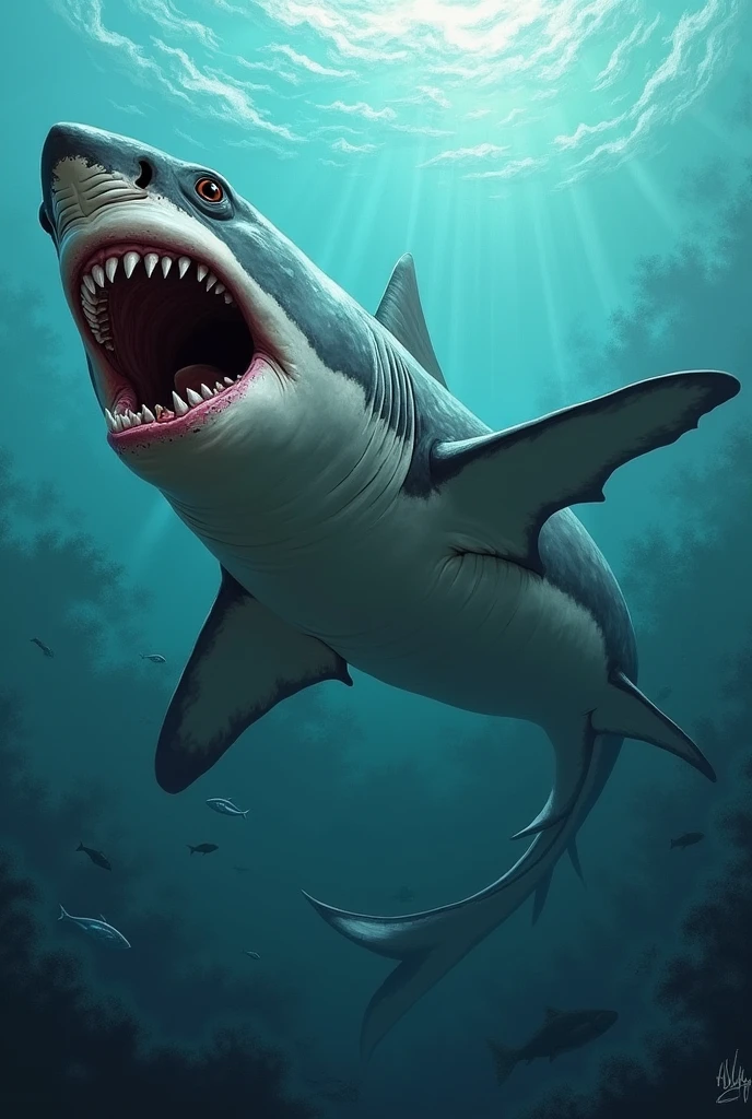 Drawing of a shark