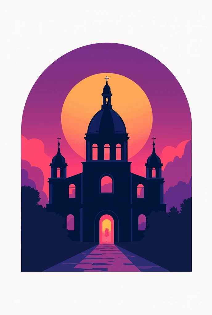 A Purple outlined picture of addis ababa city logo
