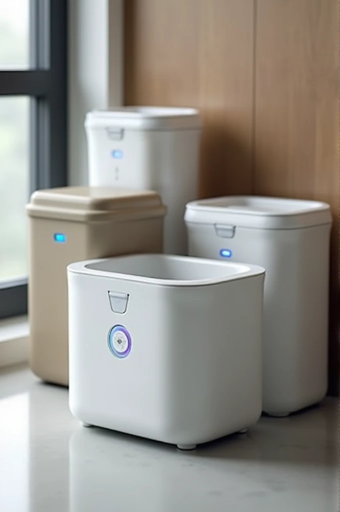 Containers with sensors that notify you when they are full through an app
