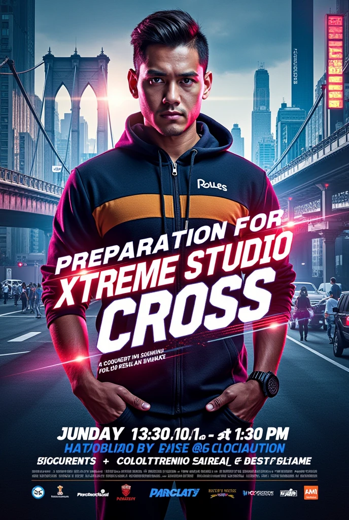 Um cartaz com a frase preparation for xtreme Studio Cross