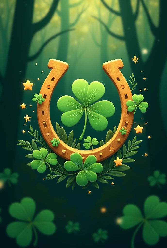 What do I need?: a logo The name that the logo will carry: the name is RIFAS LANDINO Design: must carry clovers, small horseshoes, fireflies circling around logo, stars and a touch of gold Background: The background should be some upward perspective clovers but they should look blurry and distant. Optional: The logo should be simple but catch the public's attention