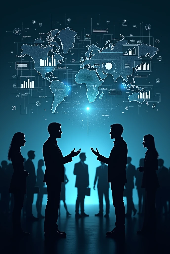  Perfect image about communication in companies with a dark background 