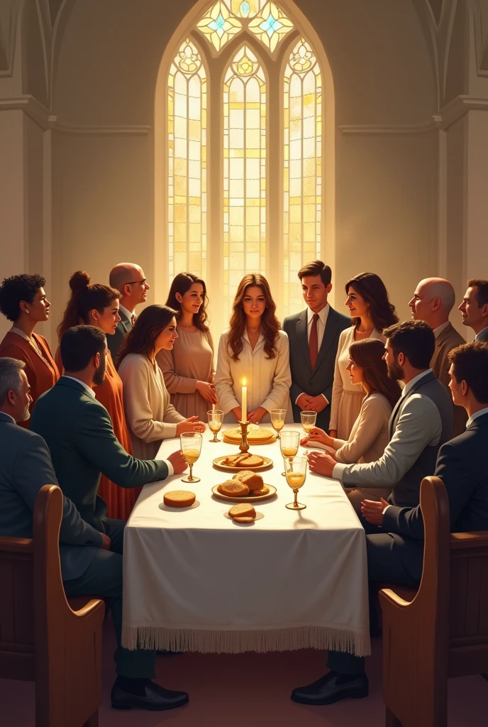 An image inviting people to the Lord&#39;s Supper service on Sunday at 7 pm