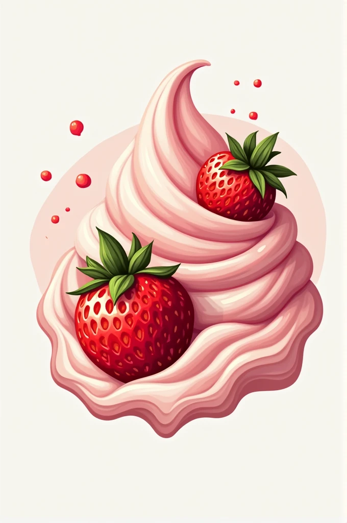 Creative logo for strawberries and cream 