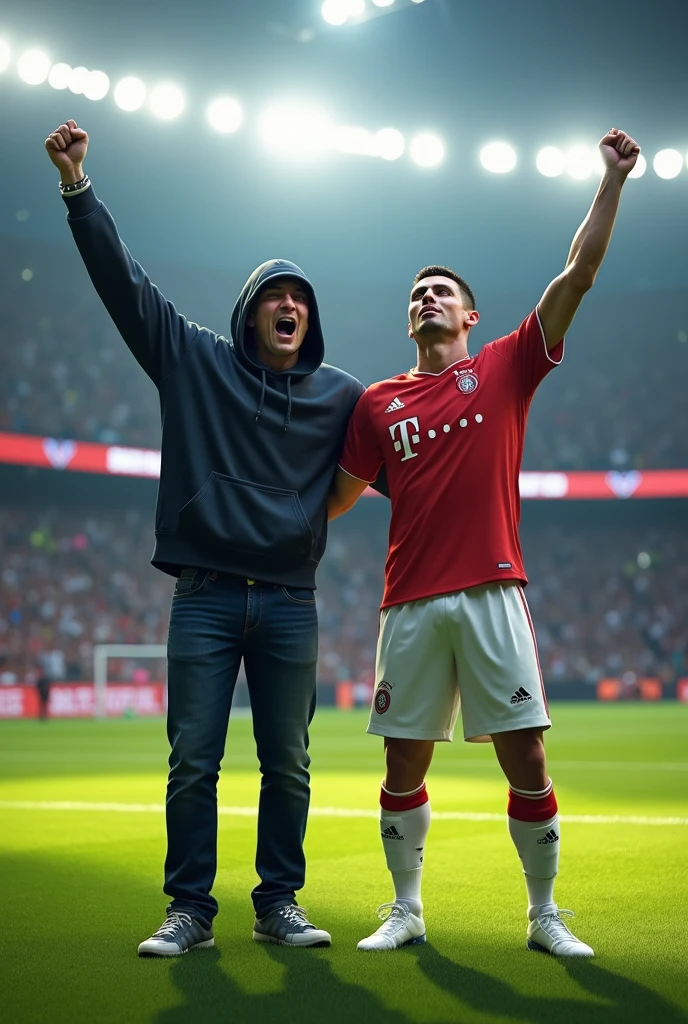 Eminem doing the siuuuu with Cristiano Ronaldo
