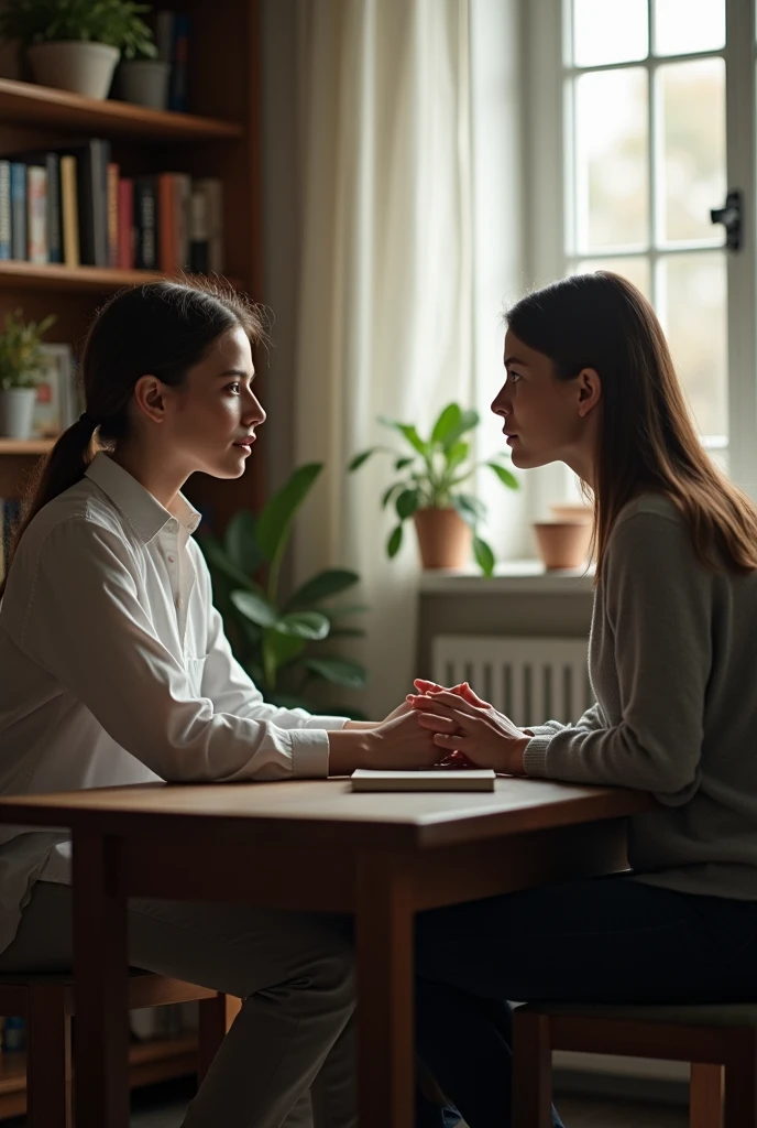A psychologist supporting someone