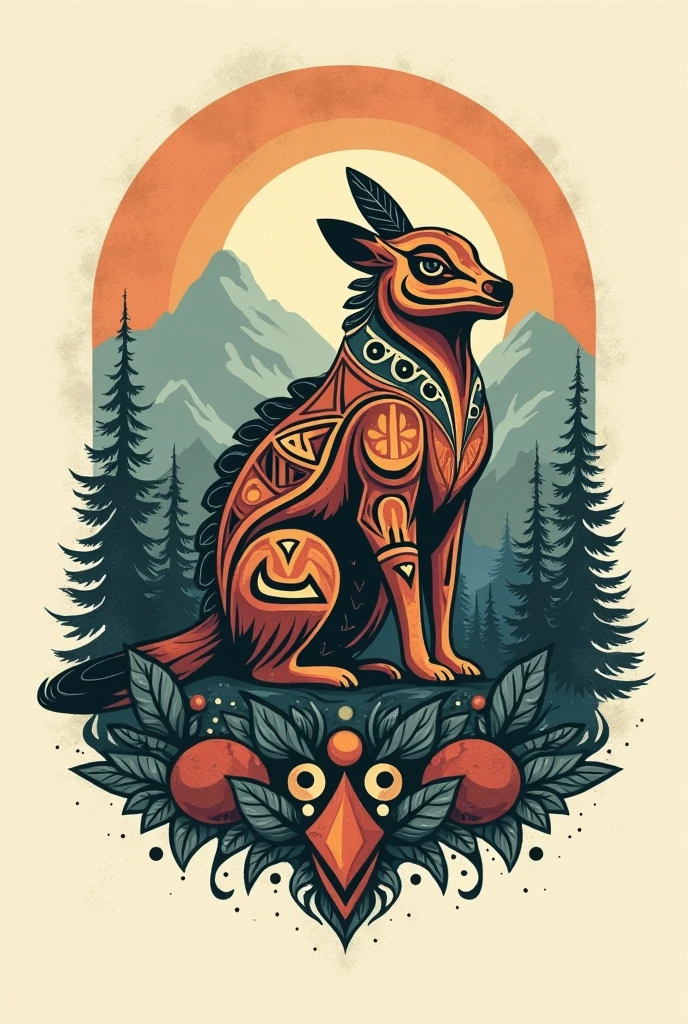 Create a logo with an indigenous theme



