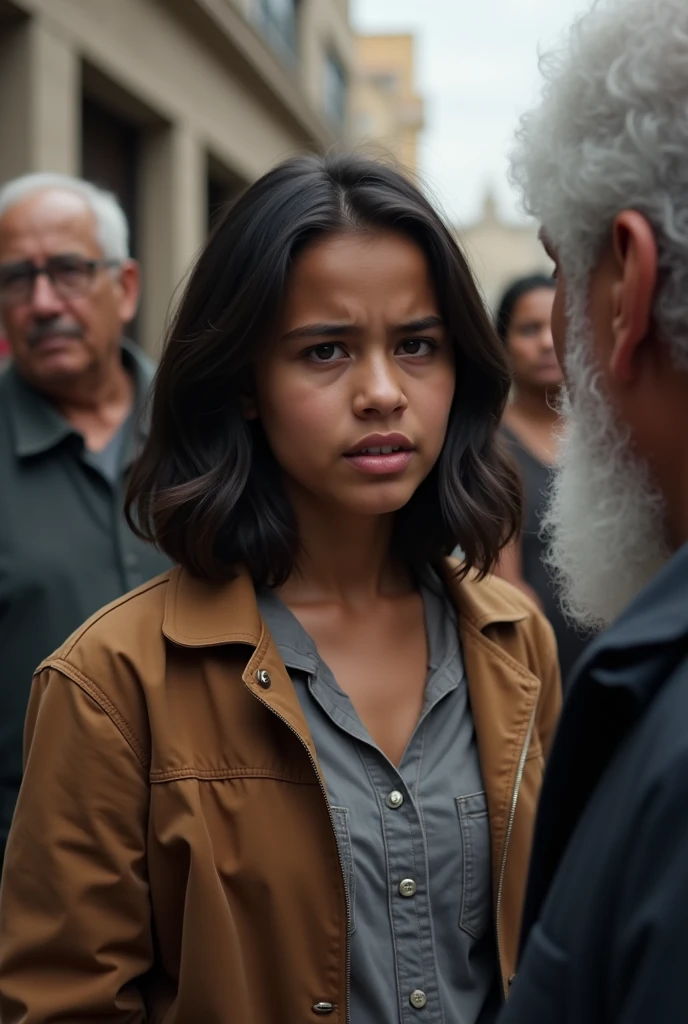 Normal girl, Latin American national controlling himself when an elder disrespects him