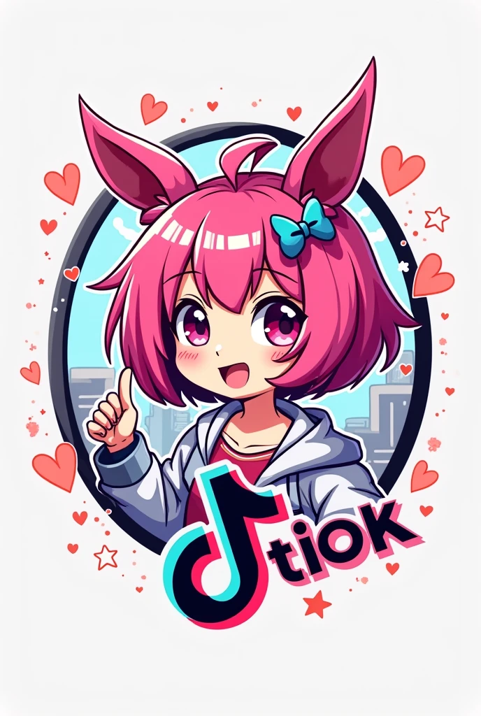 I want a logo for a TikTok page with an anime theme