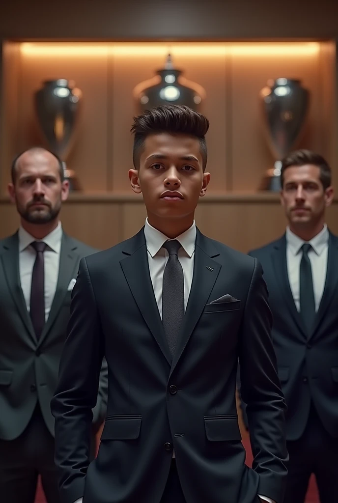 A boy named Isaiah being signed by FC Bayern Munich