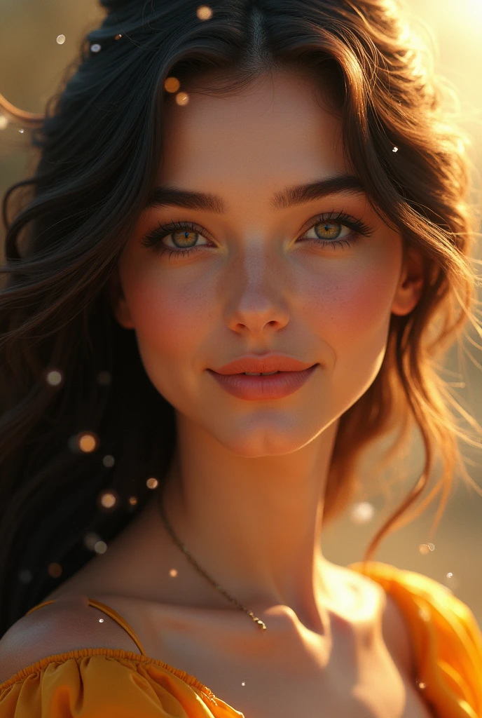 The most beautiful woman in the world has a beauty that goes beyond the physical, radiating a presence that captivates everyone around him. Your eyes shine with a deep understanding of life, reflecting wisdom and empathy. Your skin has a smooth and radiant tone, and its features are harmonious and graceful, expressing a natural elegance.
Your hair flows like silk, framing a face where every smile is genuine and welcoming. His voice is sweet and melodious, able to calm and enchant at the same time. She exudes confidence, but he is also kind and humble, treating everyone with respect and kindness.
Her beauty is amplified by her character; She's strong, compassionate and selfless. His presence illuminates any environment, not only for appearance, but for the positive energy it brings with it. She is inspiring, and its essence leaves an unforgettable mark on all who know it.
