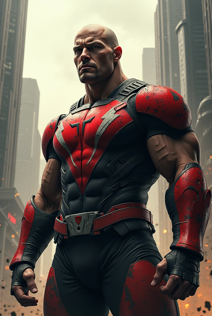 a superhero whose logo is a tirrex
