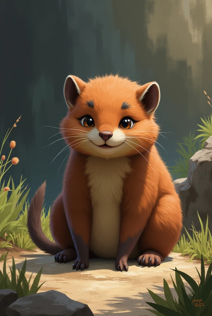 Illustration of a rodent mammal known as a tinajo