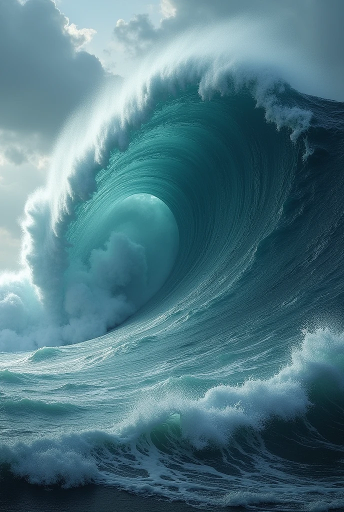 I want you to create an image of a tsunami