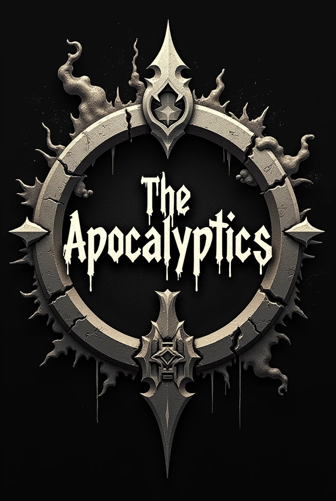 Logo for tik tok with the name the apocalyptics enclosed in a circle