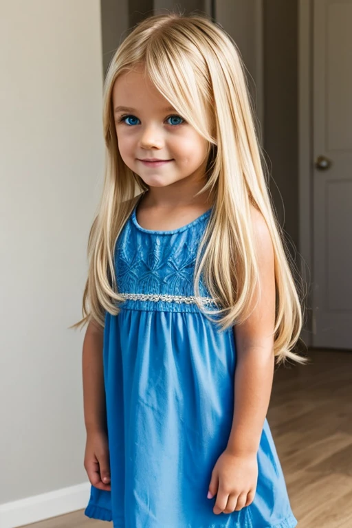  2  blonde with long hair wearing blue 