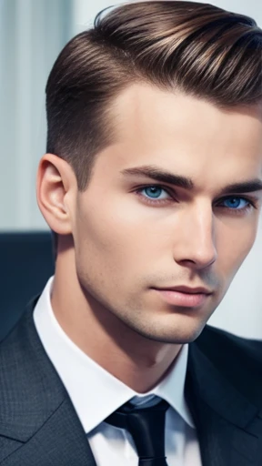 A handsome Estonian man focus on the face