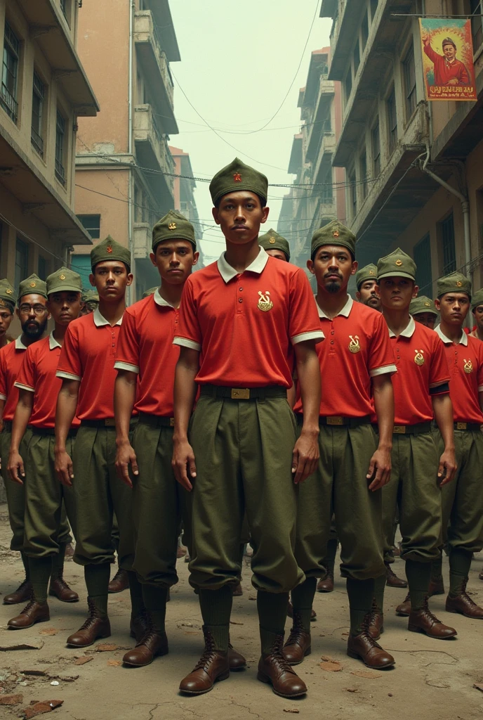 Communist characters wearing Flamengo shirts
