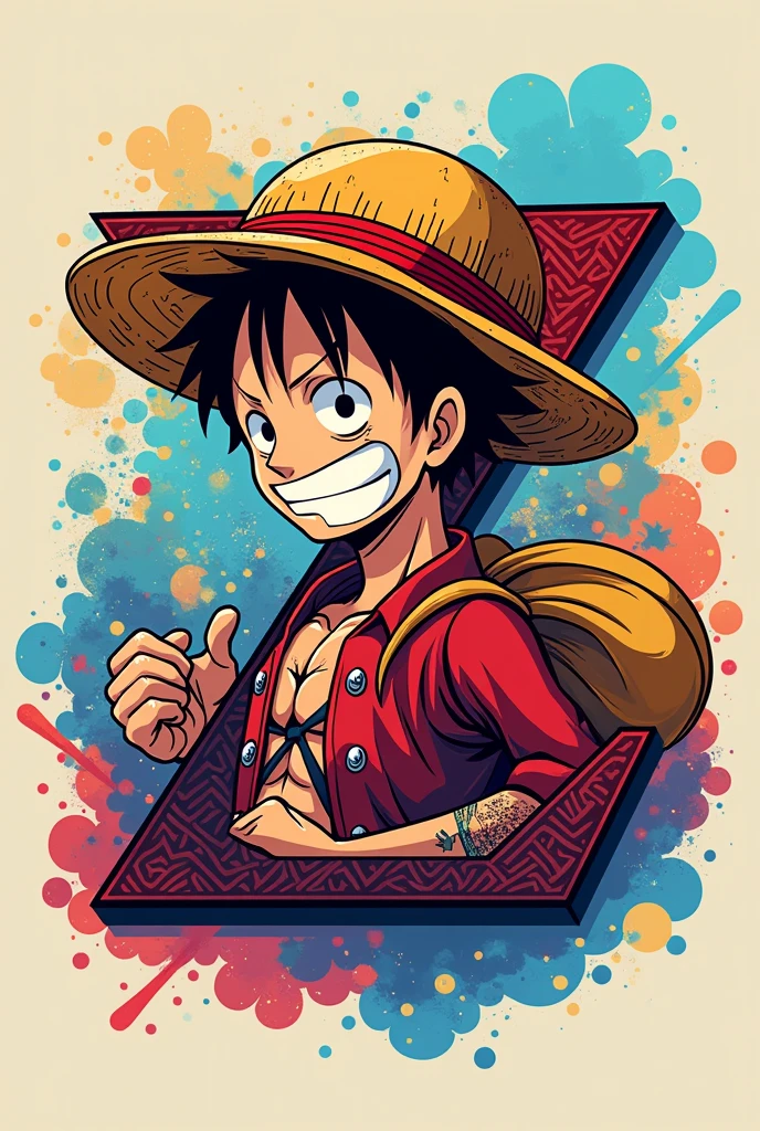A logo with the Letter Z, for profile photo, use elements of luffy from one piece
