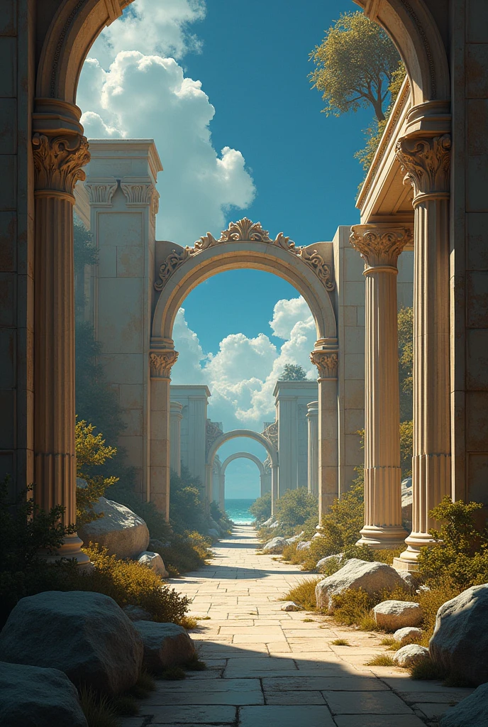 Image of the name Jerinson in cursive with a Greek mythology background