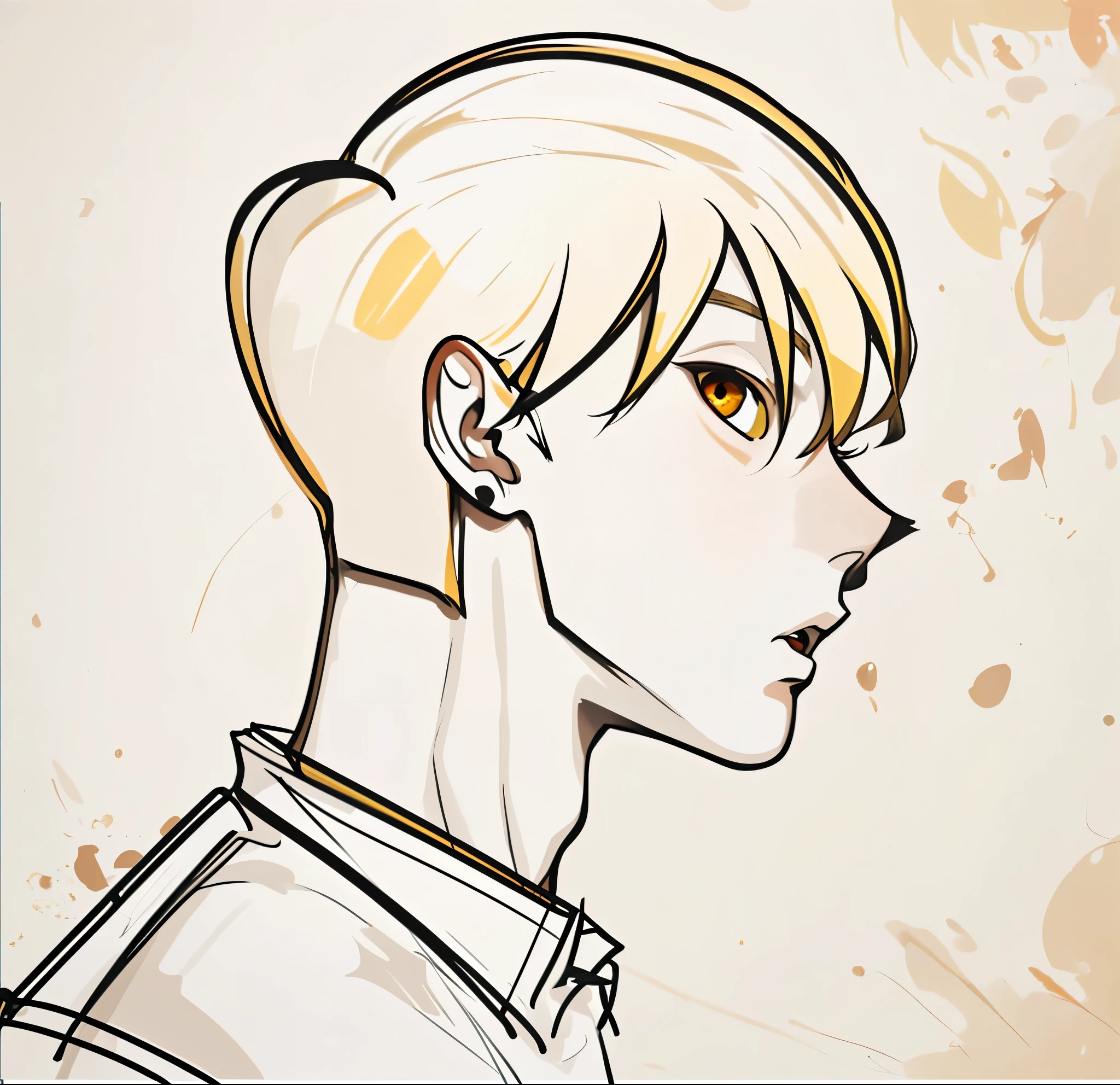 young man of brown eyes yellow hair is bewildered