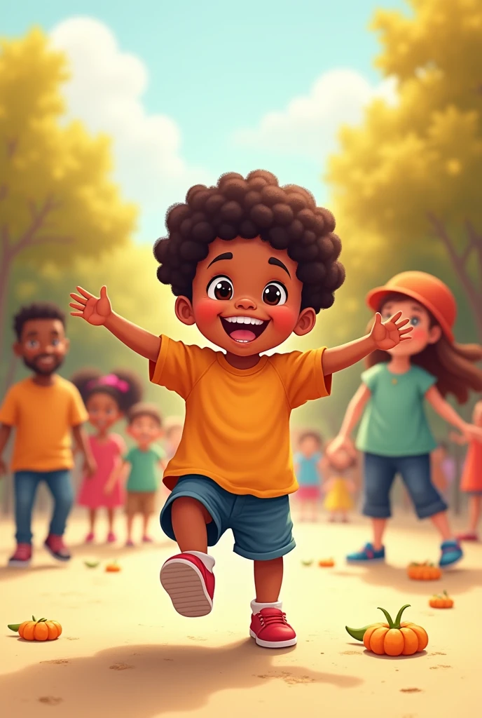 create a drawing of a child playing, image theme, Inclusion 