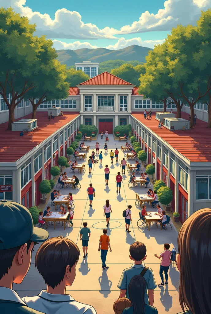 Make a cover with drawings of school with the word incidents at school
